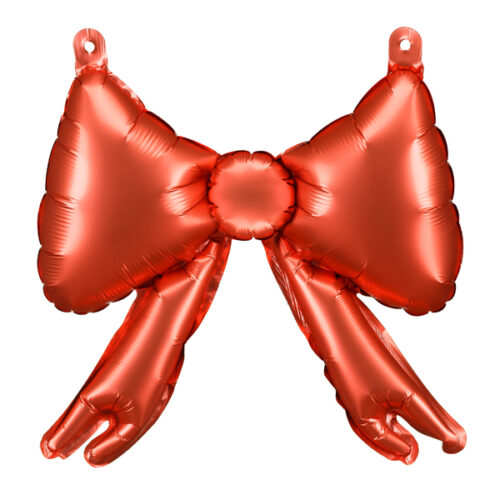 5 Foil Balloons for garlands Bows, 25,5 x 25 cm, red