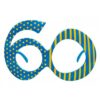 Glasses, 60, Blue and Yellow